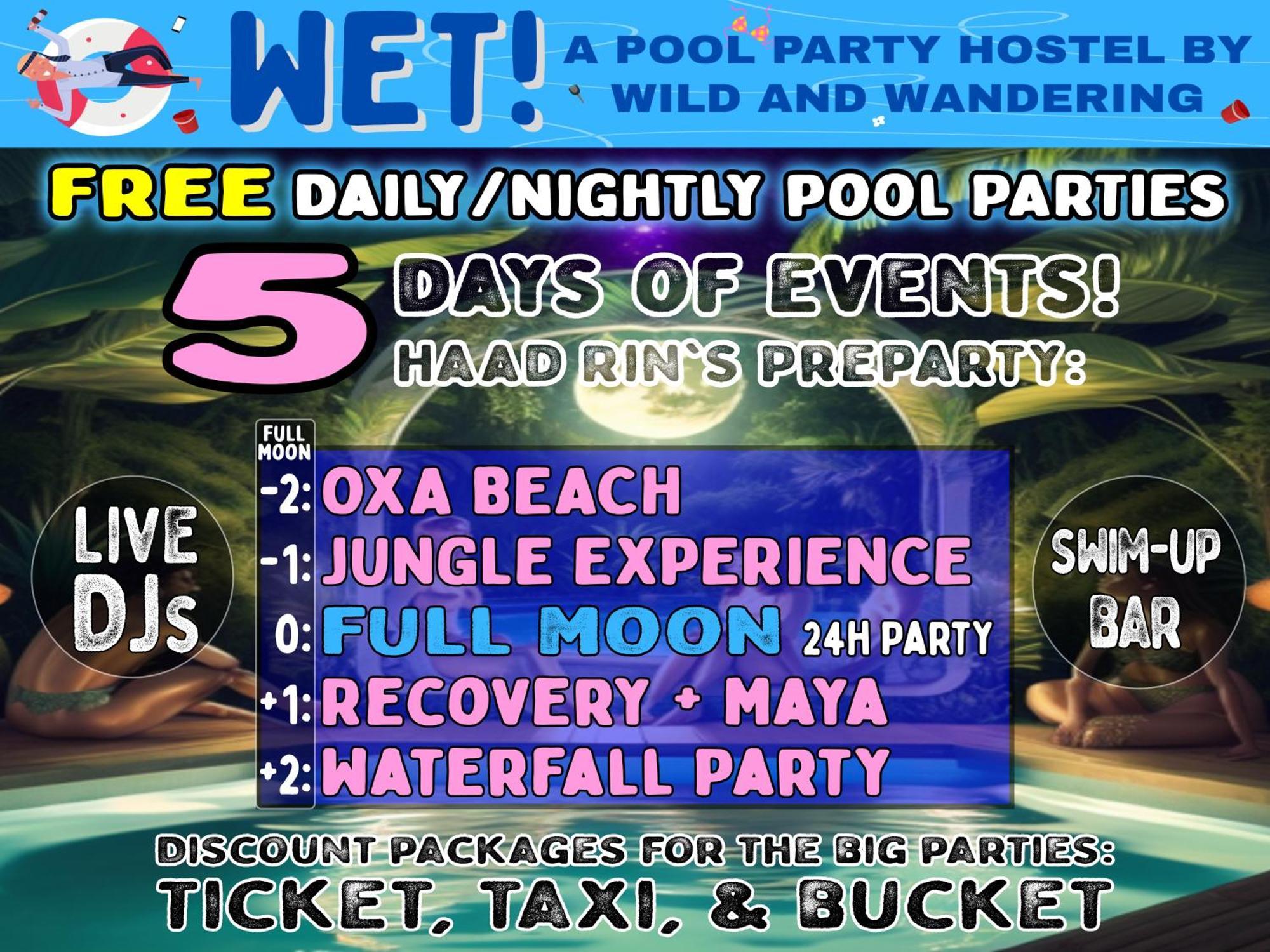 Wet! A Pool Party Hostel By Wild & Wandering Haad Rin Eksteriør billede