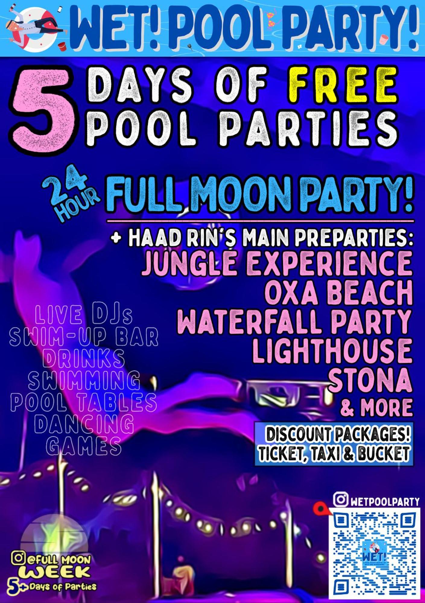 Wet! A Pool Party Hostel By Wild & Wandering Haad Rin Eksteriør billede