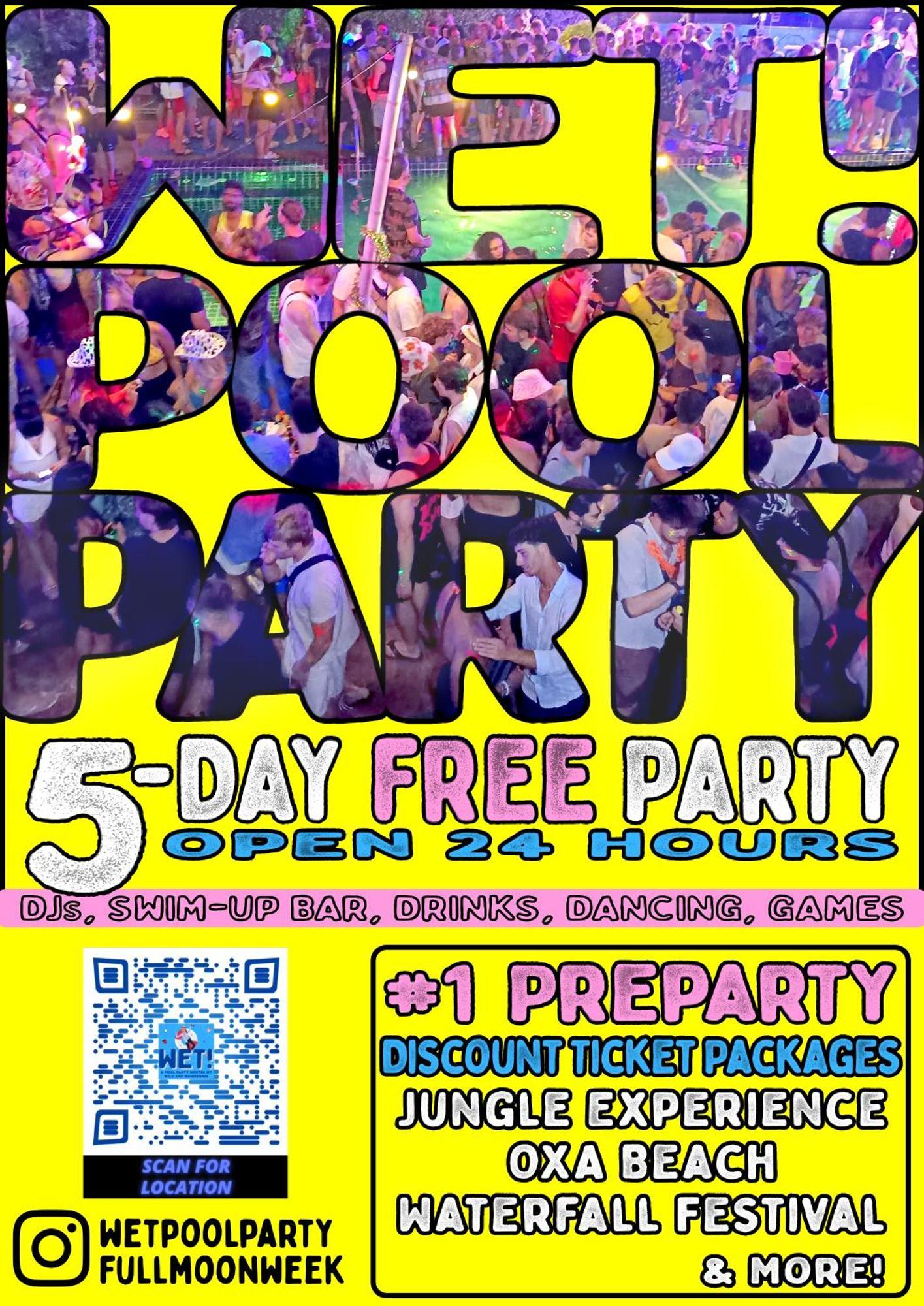 Wet! A Pool Party Hostel By Wild & Wandering Haad Rin Eksteriør billede